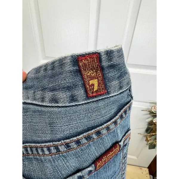 7 For All Mankind The A Pocket Blue Denim Bootcut 5 Pocket Design Size 29 - Image 12