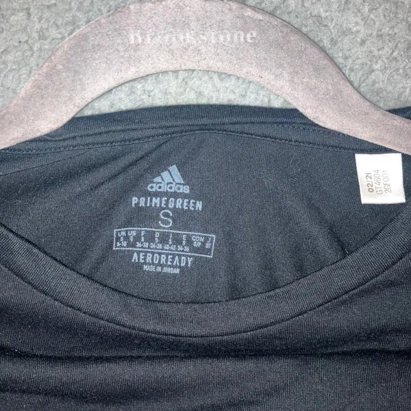Adidas T-Shirt Women Small Black Tie‎ Front Sellout Sporty Aeroready Primegreen - Image 7