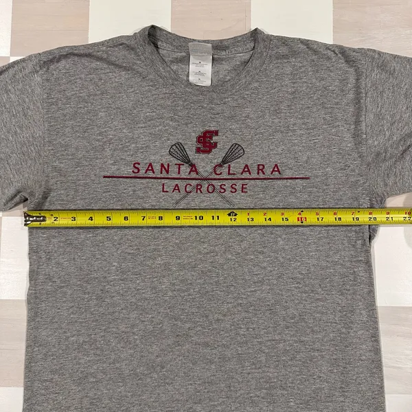 Gildan santa clara university go broncos lacrosse grey red short sleeve tee - Image 6
