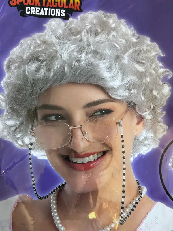 Spooktacular Creations Granny Wig & Glasses Costume Dress Up Accessories - Image 2