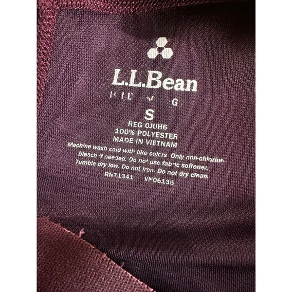 LL Bean Womens Small Burgundy Midweight Base Layer Leggings Thermal Pants‎ OJUH6 - Image 4