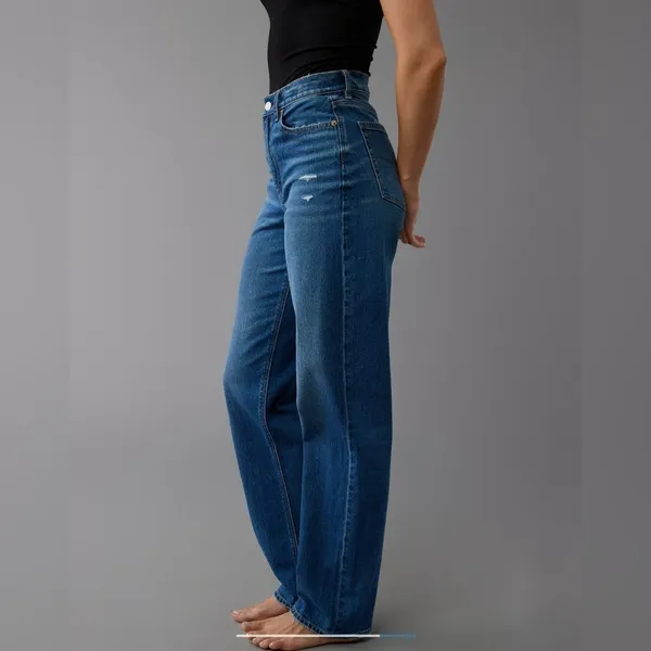 Final Price American Eagle Super High Rise Baggy Straight - Image 8