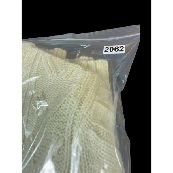 Ivory Knit Sweater Women’s Small Cream Aran Style Old Money Preppy - Image 11