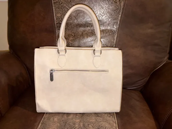 Cream and Brown Wranglers Handbag - Image 4