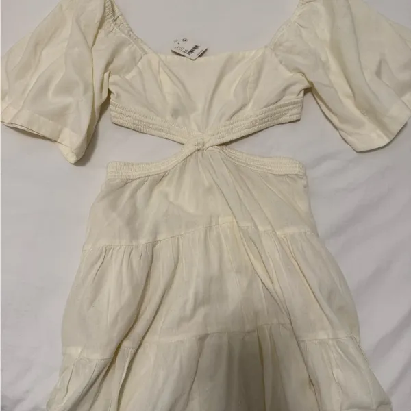 Free People White Cut-Out Mini Dress - Image 3