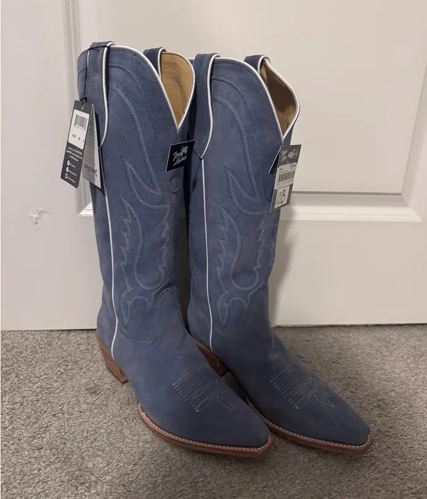 Tony Lama Women’s Boots- Cornflower Blue - Image 2