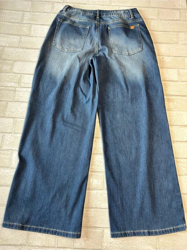 Halara Flex Wide Leg Blue Denim Jeans - Image 2