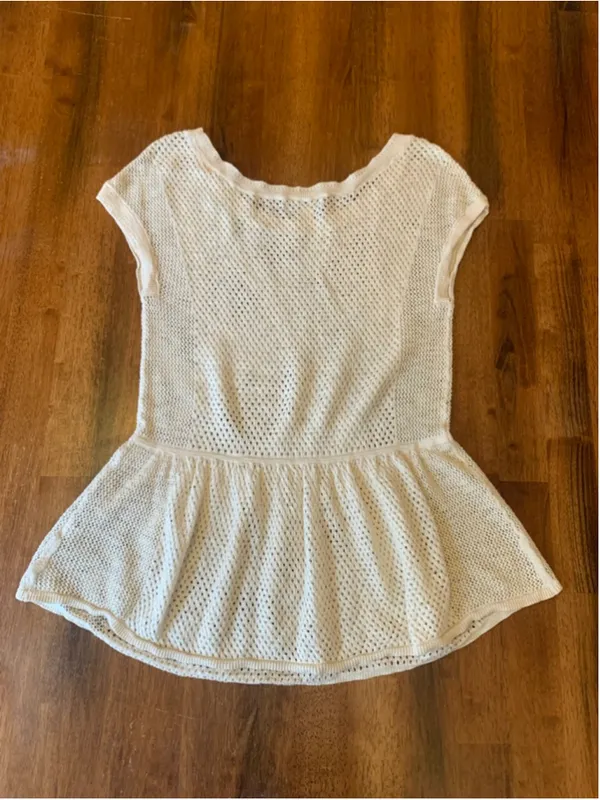 American Eagle Outfitters Top Medium Cream Open Knit - Image 6