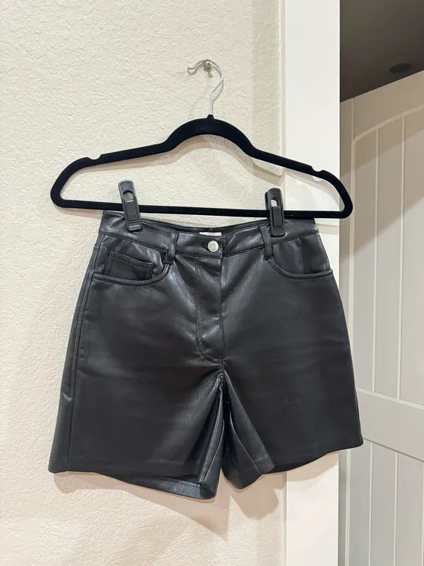 Aritzia Leather Shorts - Image 4