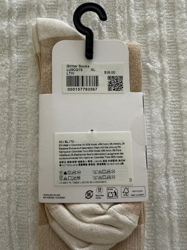 lululemon athletica Glitter Socks in Light Ivory - Image 3