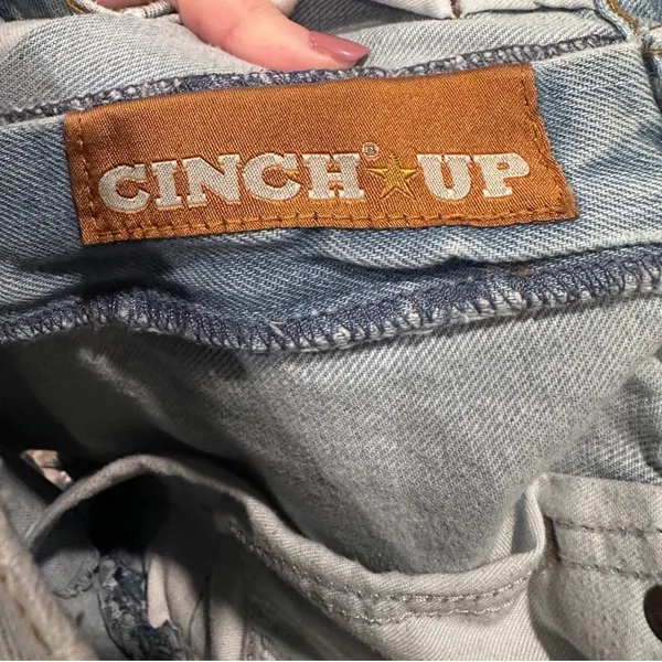 Vintage Cinch Denim Cut Off Distressed High Waist Shorts‎ Size 31 Western Jorts - Image 3