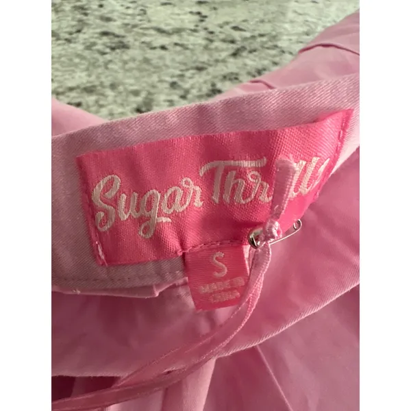 Doll Kills Sugar Thrillz Pink Build A Babe Pleated Skirt S Small - Image 2