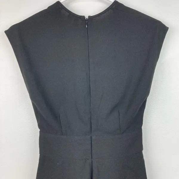 ASOS Surplice Black Romper with Sash Tie Belt Size 2 - Image 4