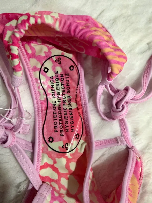 Kinis By Carter Tie Side Bikini Bottom Size Small . Pink - Image 2