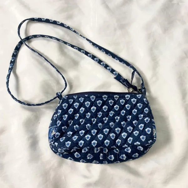 Vera Bradley quilted shoulder / crossbody bag Nantucket Navy pattern Monogram - Image 3