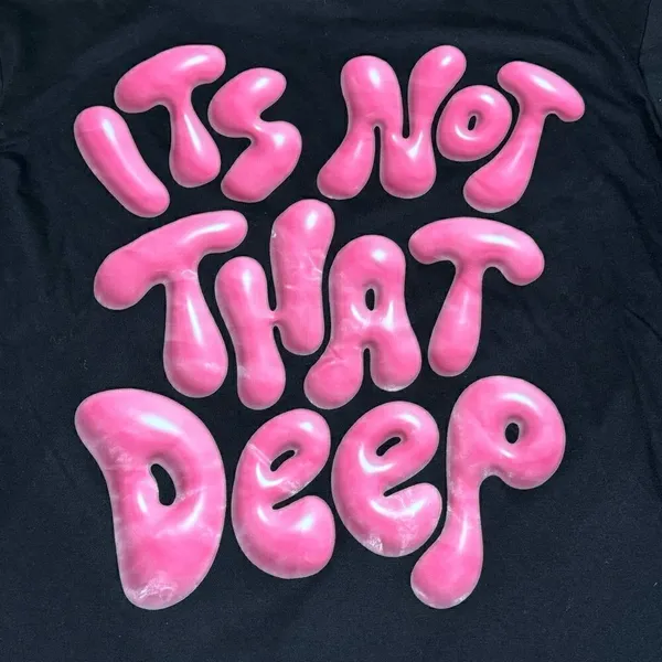 Romwe It’s Not That Deep Graphic Short Sleeve Shirt Women’s Small - Image 2