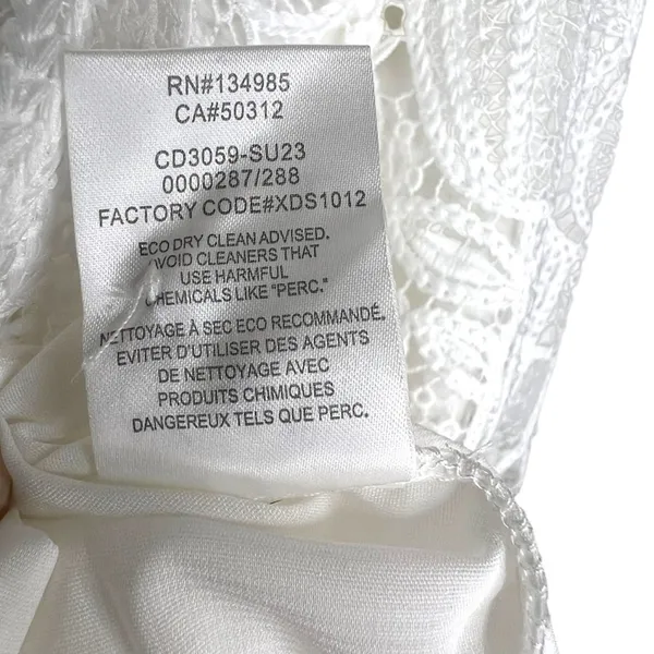 For Love and Lemons White Lace Floral Choker Neck Harriet Mini Dress Medium NWT - Image 9