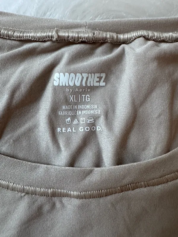 Aerie Smoothez by Aerie Crew Neck Short Sleeve Shape Wear T-Shirt - Image 3