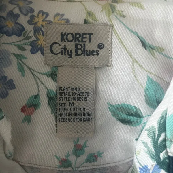 Women's Vintage Koret City Blues‎ Denim Vest Floral Cottagecore Medium - Image 4