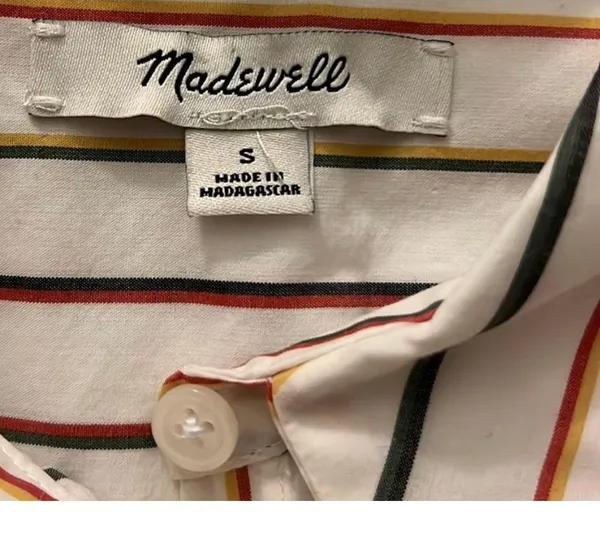 Madewell Central Shirt in Sadie Stripe- Size S - Image 7