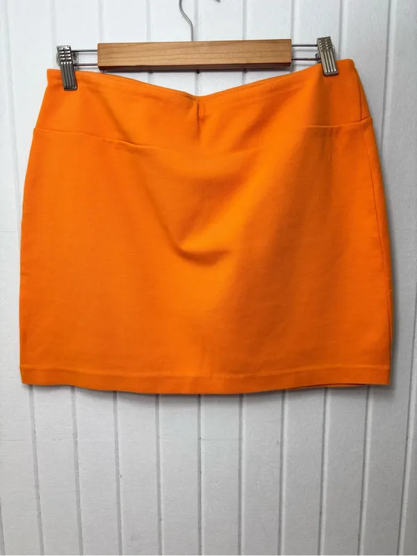 kenzie Vibrant Orange‎ Mini Skirt Size L - Image 2