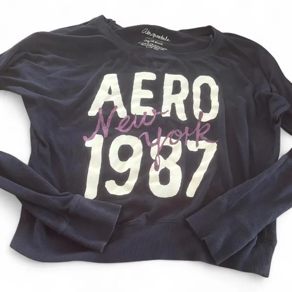 Aeropostale navy blue crewneck sweatshirt Size XL - Image 4