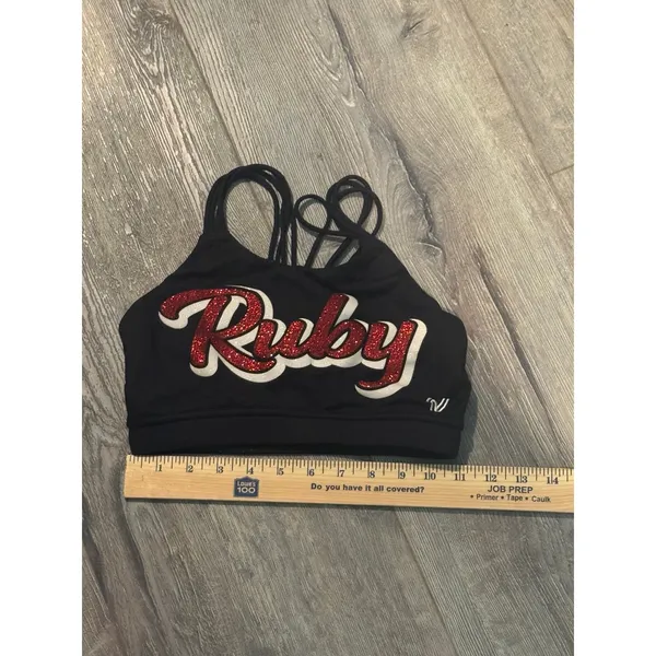 Varsity Brand cheer sports bra, RUBY fits like a‎ small see measurement - Image 4