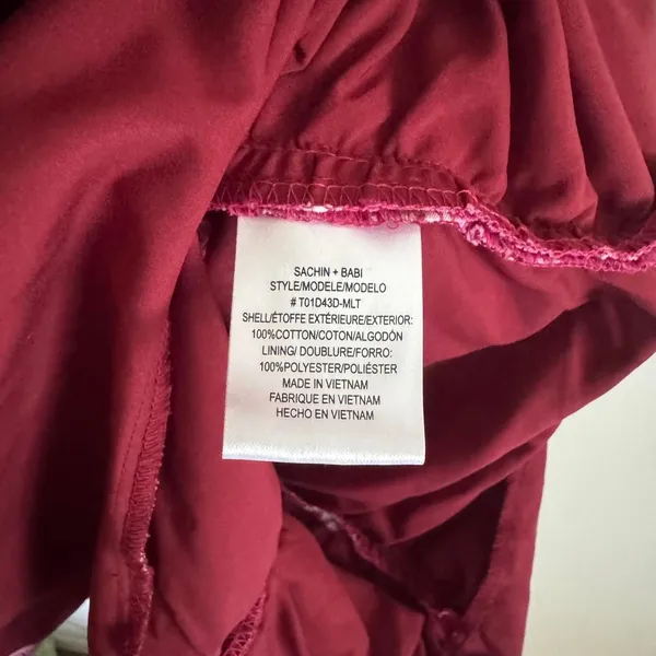 Sachin & Babi x Dillards Ellen pink magenta floral cotton ruffle sheath dress 4 - Image 6