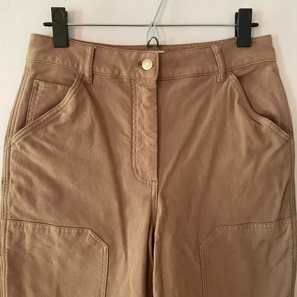 Aritzia Wilfred Brown Brennan Cargo Pants High Waisted Utility Women's size 8 - Image 3