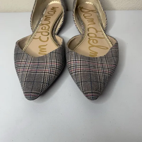 Sam Edelman Rodney D'Orsay Flats Glen Plaid Pattern Sz 9 Pointed Toe - Image 4
