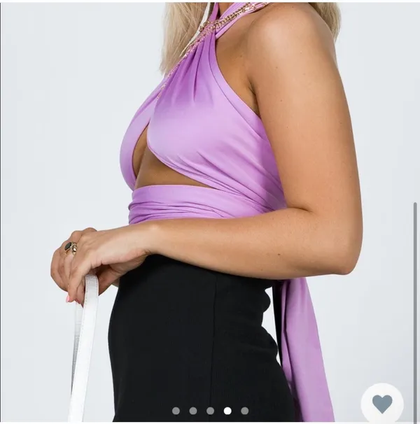 Princess Polly Midnight Top Lilac - Image 4