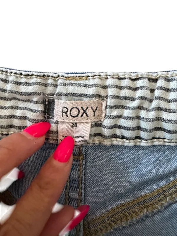 ROXY Women’s Buttonfly Denim Shorts Size 28 - Image 6
