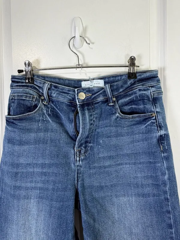 Risen Los Angeles High Rise Wide Leg Frayed Hem Jeans Style RDP5167 - Image 4