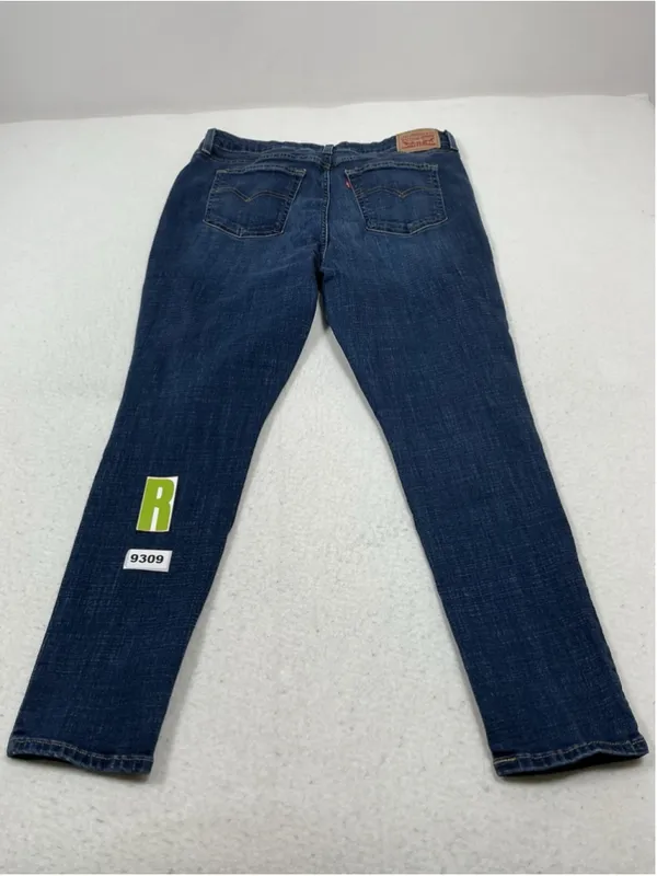 Womans Excellent Levi Strauss 721 Skinny Blue Jeans Waist 33 - Image 2