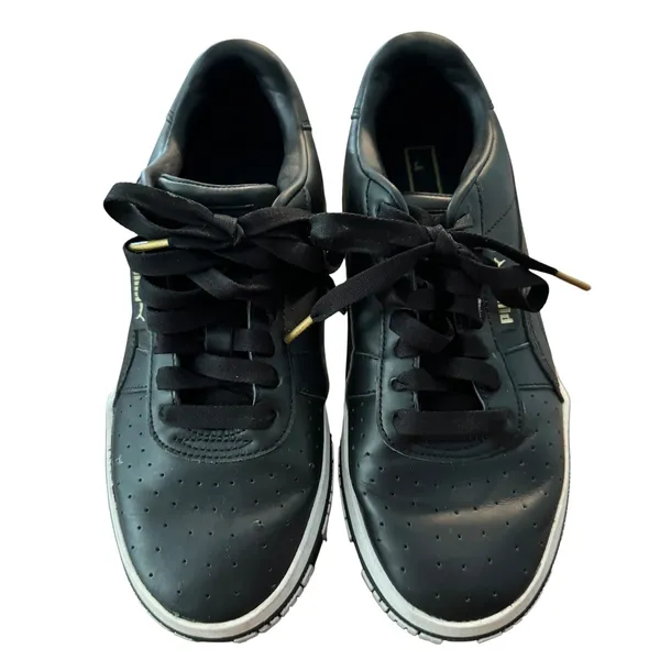 Puma Cali Bold Black Leather Platform Sneakers 370811-03 Womens 10 - Image 8