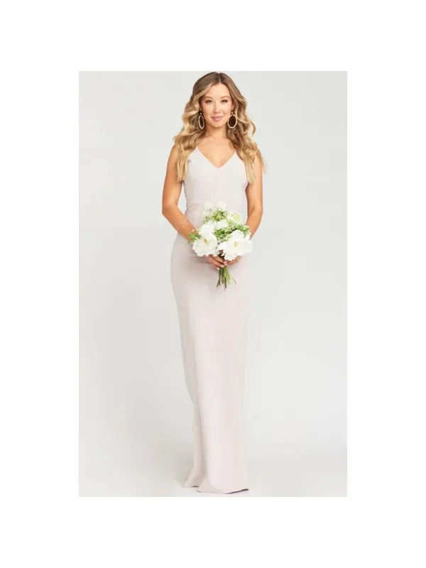 Show Me Your Mumu Morgan Dress‎ S Crepe V Neck Bridesmaid Maxi Gown Formal Small - Image 10