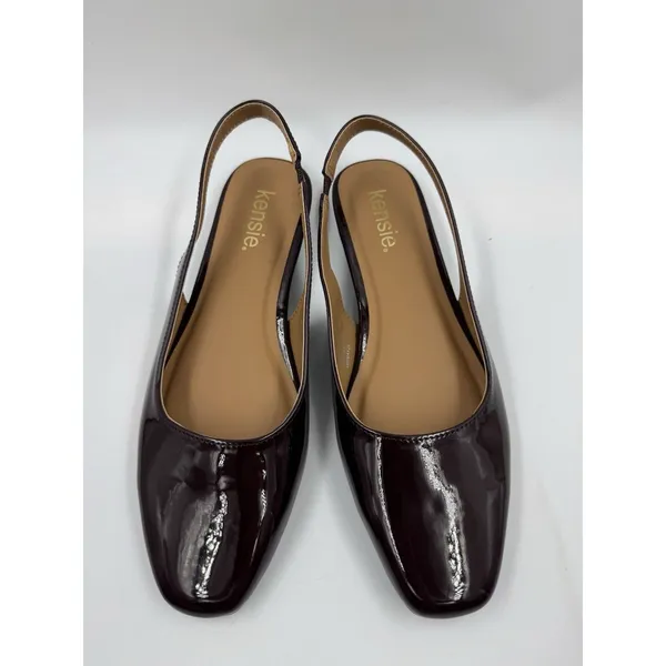 Kensie Womens Shoes Burgundy Flat Slingback Slip-On Padded Lightweight Comfort 8 - Image 3