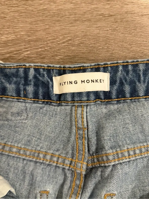 Flying Monkey Jeans Women's Ultra High Rise Straight Distressed Ripped Size 29 - Image 5