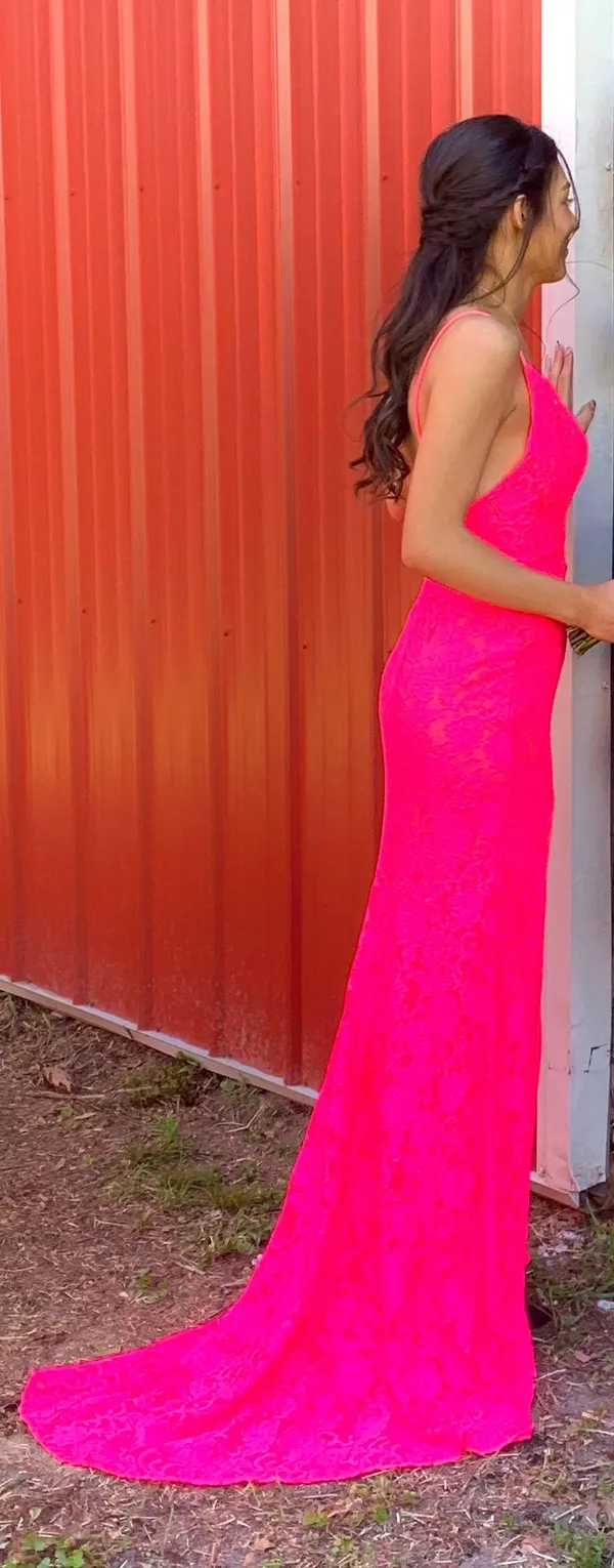 La Femme Pink Long Prom Dress - Image 3
