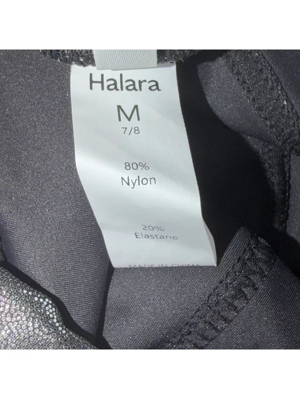Halara Metallic Silver High Rise 7/8 Leggings M - Image 8