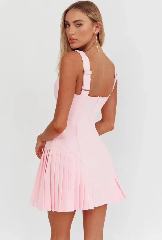 Selfie Leslie Accordion Pleat Mini Dress - Image 2
