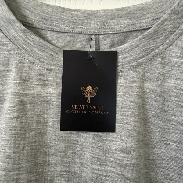 Velvet Vault Gray Pullover Lightweight Crop Top(Size Small) Gray - Image 10