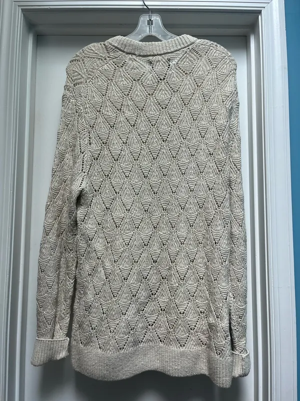 Abercrombie Men’s Tan Crocheted Sweater - Image 2