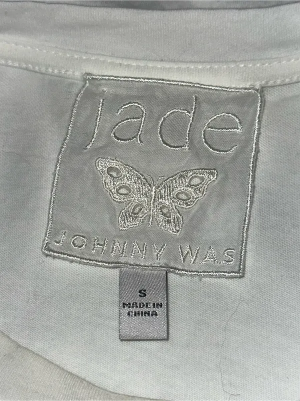Johnny Was Jade Women’s Size S White Eyelet Puff Long Sleeve Nora Blouse Top - Image 8