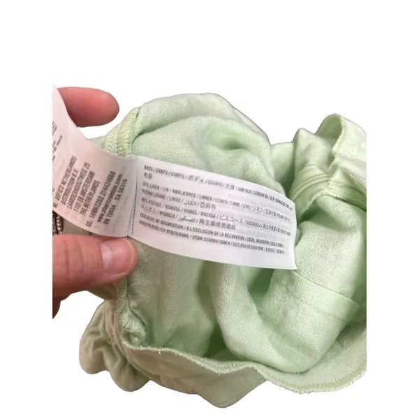 Abercrombie & Fitch Women's Small Linen Paperbag Shorts Mint Green 3 inch inseam - Image 7