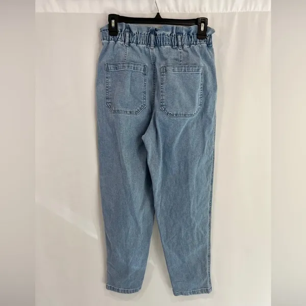 Gap Paperbag Light Wash‎ Pull On Mom Jeans High Rise - Image 3