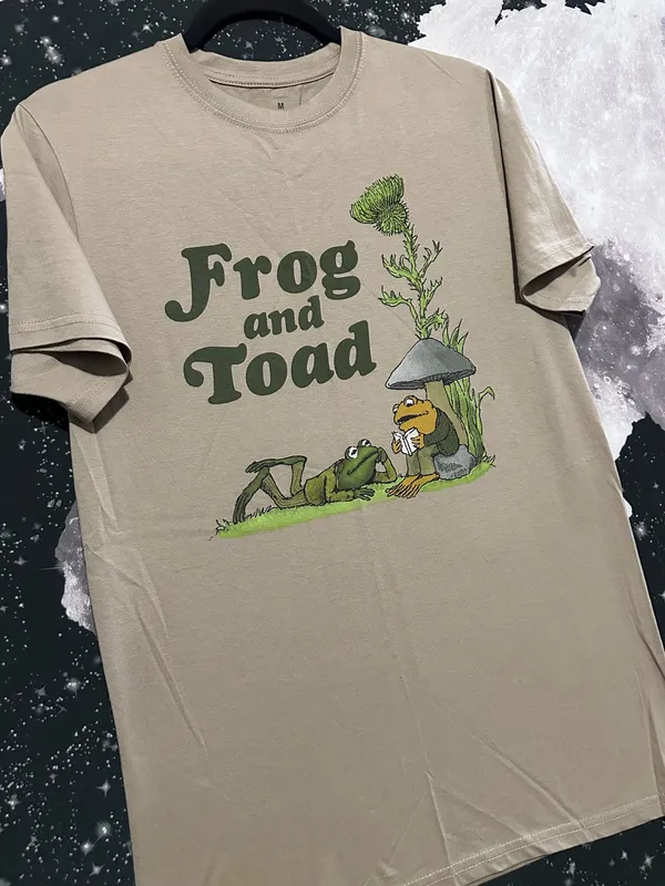 Frog and Toad Relaxing With A Book Graphic Shirt - Image 3