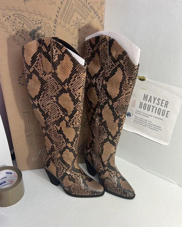 Free People Collection Leni Tall #Western Boot casual #outdoorsy #comfy #winter fall #edgy - Image 3