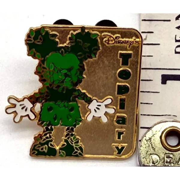 Disney Cast Lanyard Series Mickey Mouse Topiary Pin 2002 Authentic Trading Pin - Image 2