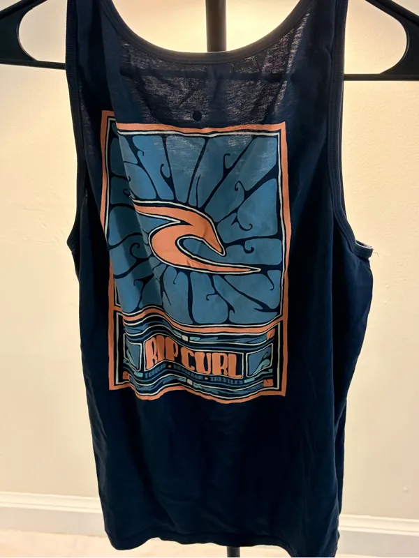 Rip Curl Women's Blue Graphic Tank Top - Image 5